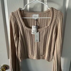 Knit sweater light. Tan. Marshalls. Size small